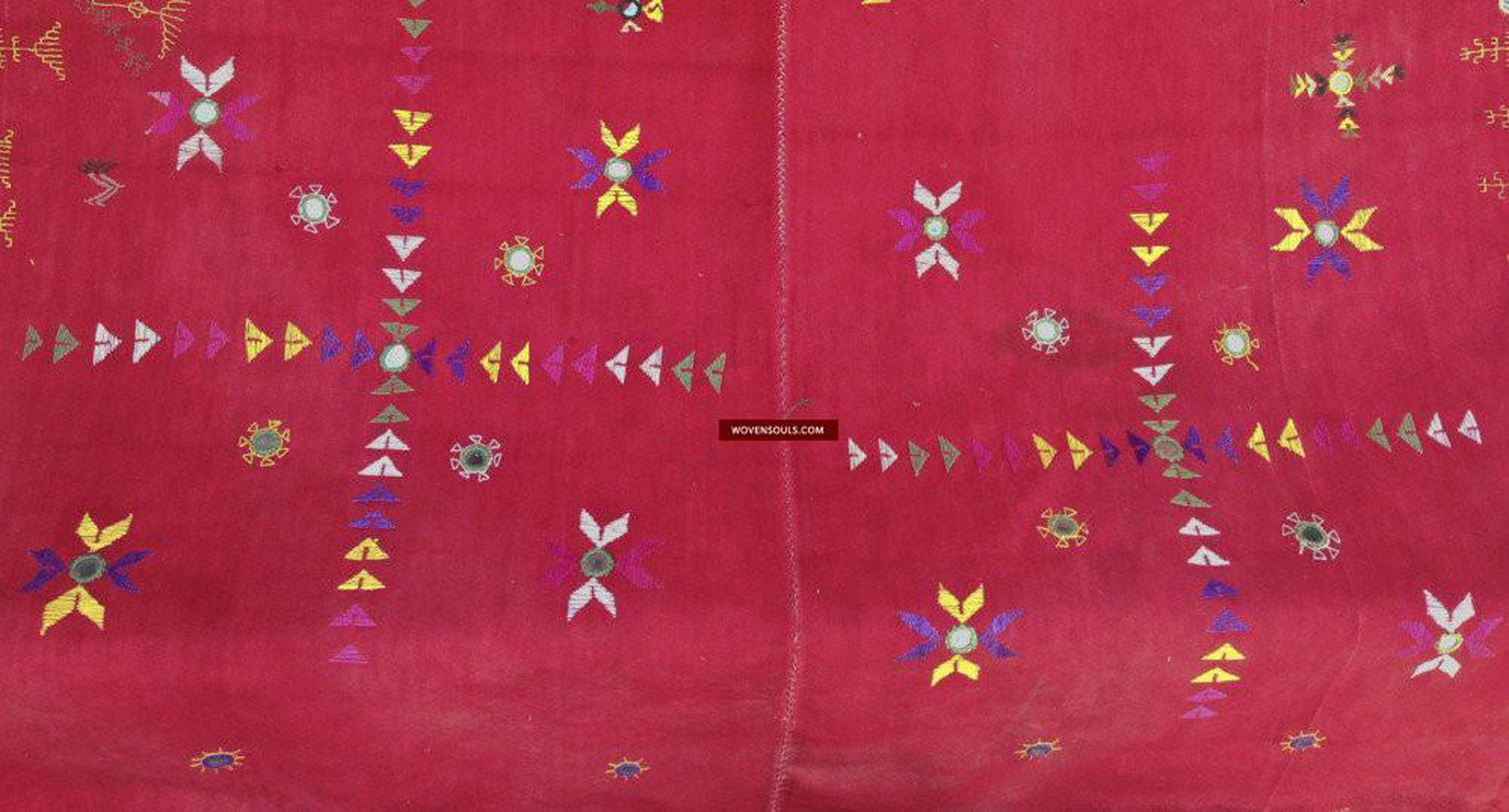 756 Shekhawati Bishnoi Shawl Rajasthan Textile Art-WOVENSOULS-Antique-Vintage-Textiles-Art-Decor