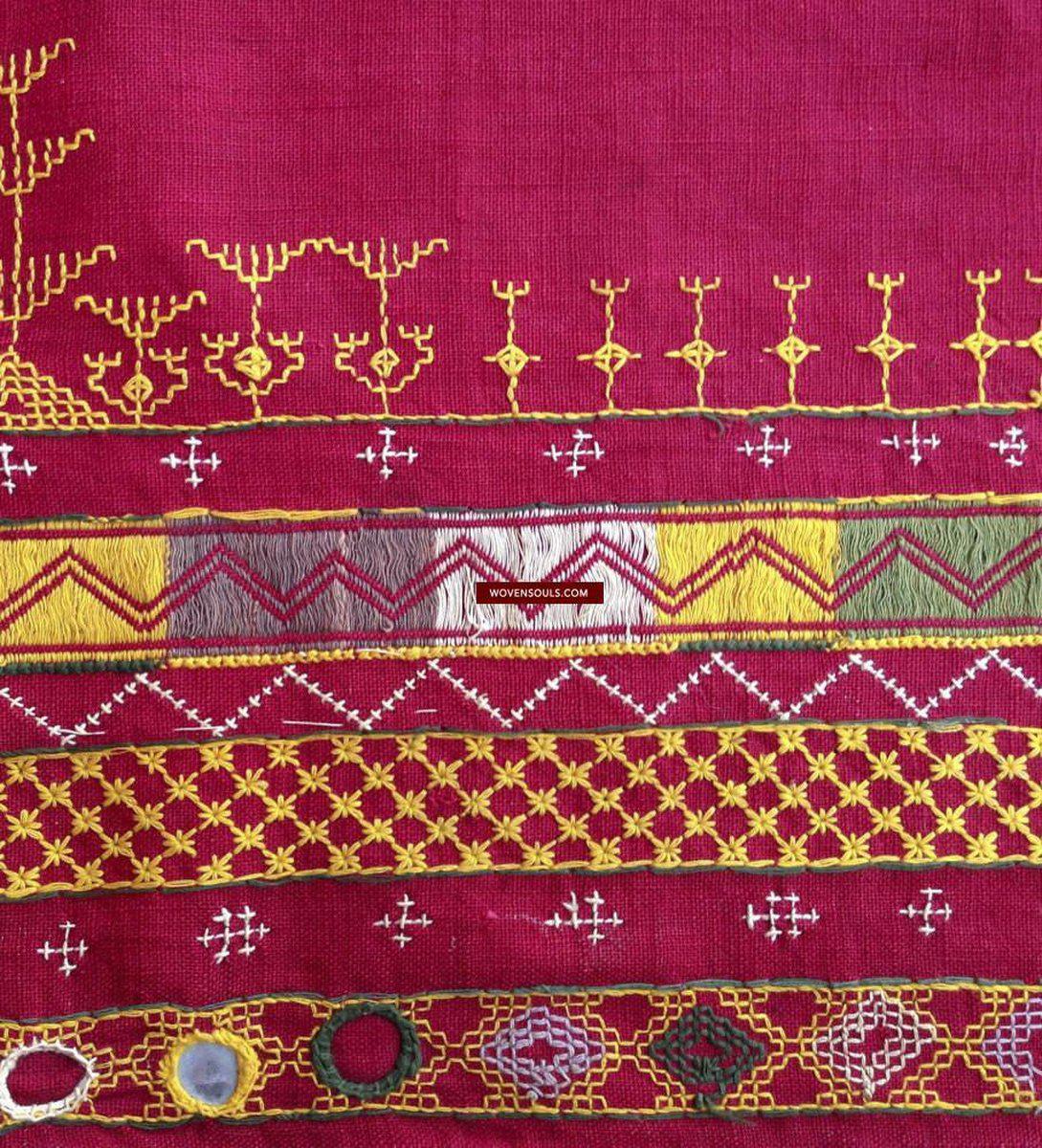 757 Bridal Shekhawati Bishnoi Shawl Rajasthan Textile Art - SOLD-WOVENSOULS-Antique-Vintage-Textiles-Art-Decor