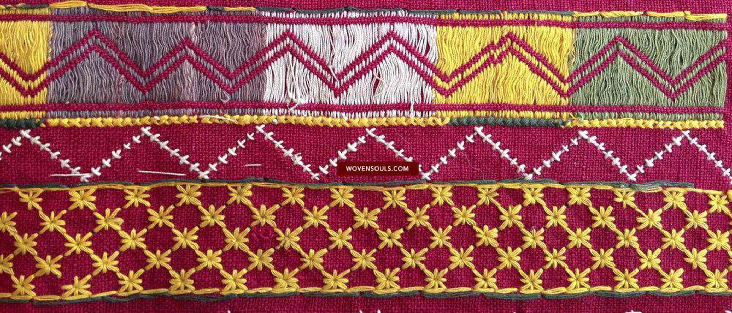 757 Bridal Shekhawati Bishnoi Shawl Rajasthan Textile Art - SOLD-WOVENSOULS-Antique-Vintage-Textiles-Art-Decor