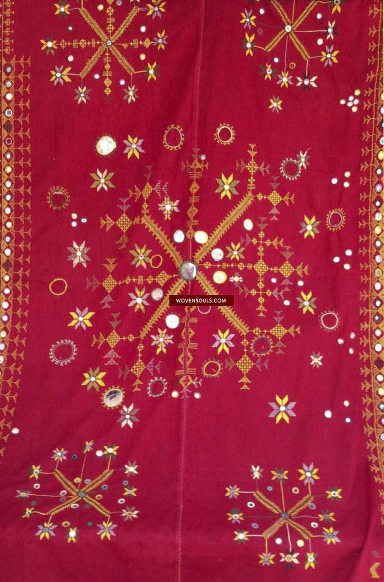 757 Bridal Shekhawati Bishnoi Shawl Rajasthan Textile Art - SOLD-WOVENSOULS-Antique-Vintage-Textiles-Art-Decor