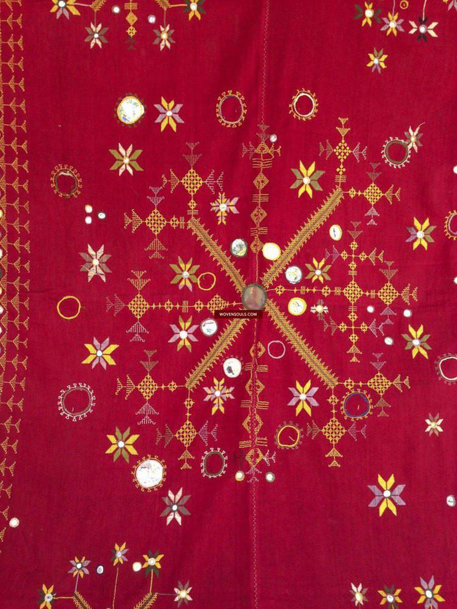 757 Bridal Shekhawati Bishnoi Shawl Rajasthan Textile Art - SOLD-WOVENSOULS-Antique-Vintage-Textiles-Art-Decor