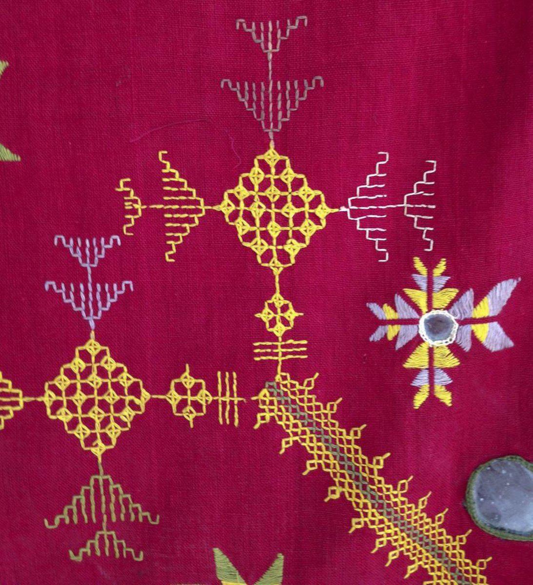 757 Bridal Shekhawati Bishnoi Shawl Rajasthan Textile Art - SOLD-WOVENSOULS-Antique-Vintage-Textiles-Art-Decor