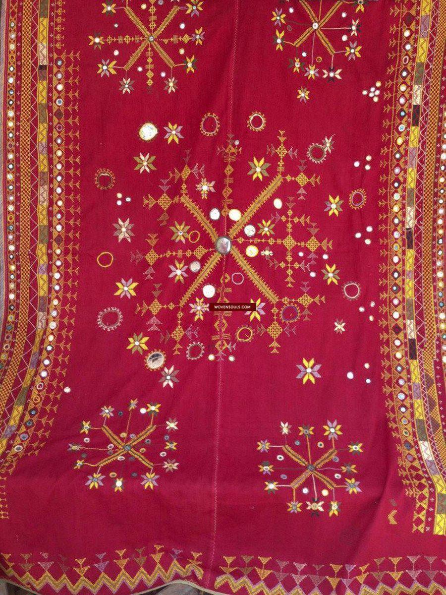 757 Bridal Shekhawati Bishnoi Shawl Rajasthan Textile Art - SOLD-WOVENSOULS-Antique-Vintage-Textiles-Art-Decor