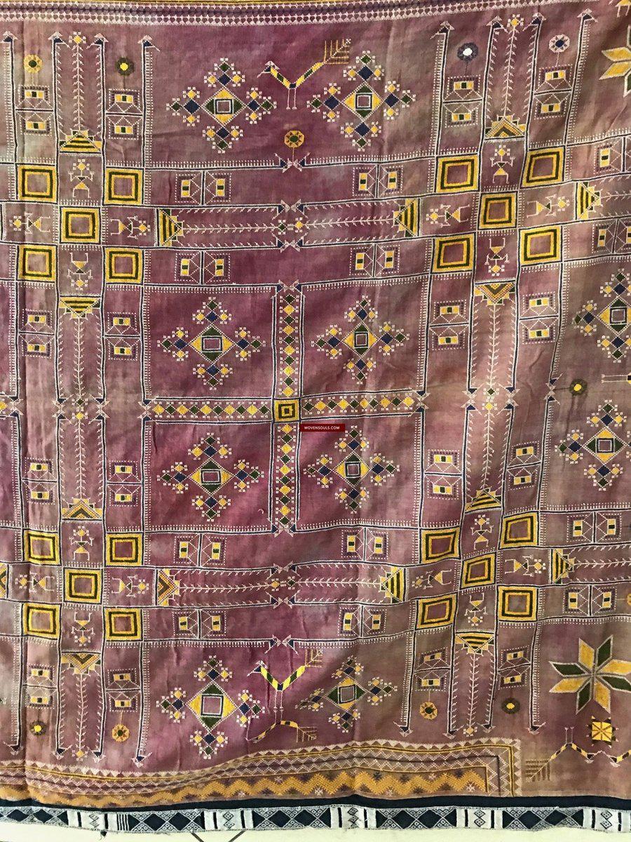 758 Shekhawati Bishnoi Wedding Shawl - Indian Textile Art from Rajasthan-WOVENSOULS-Antique-Vintage-Textiles-Art-Decor