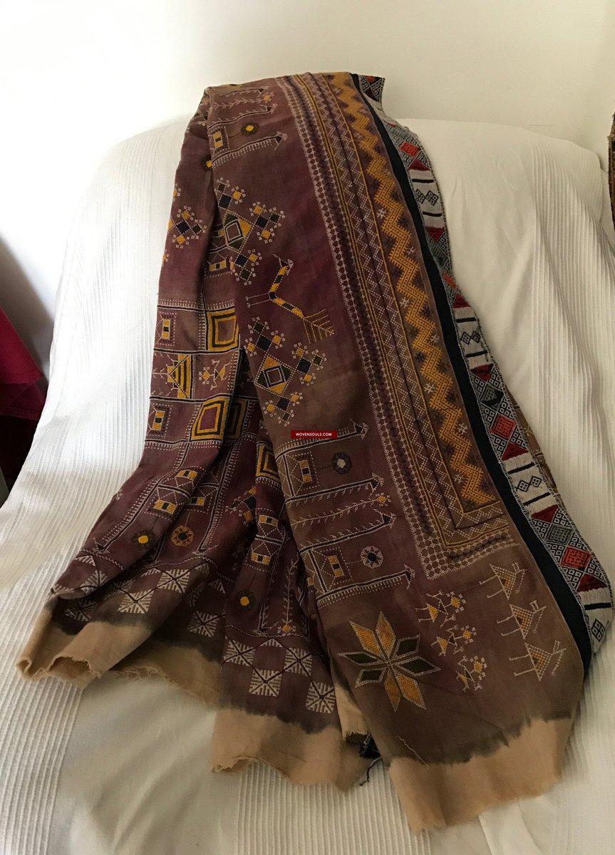 758 Shekhawati Bishnoi Wedding Shawl - Indian Textile Art from Rajasthan-WOVENSOULS-Antique-Vintage-Textiles-Art-Decor