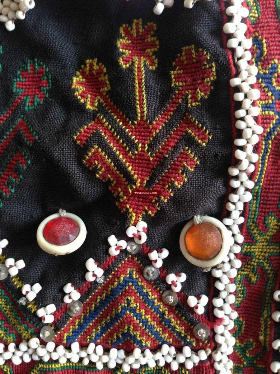 767 Old Kohistan Embroidered Vest for Child-WOVENSOULS-Antique-Vintage-Textiles-Art-Decor