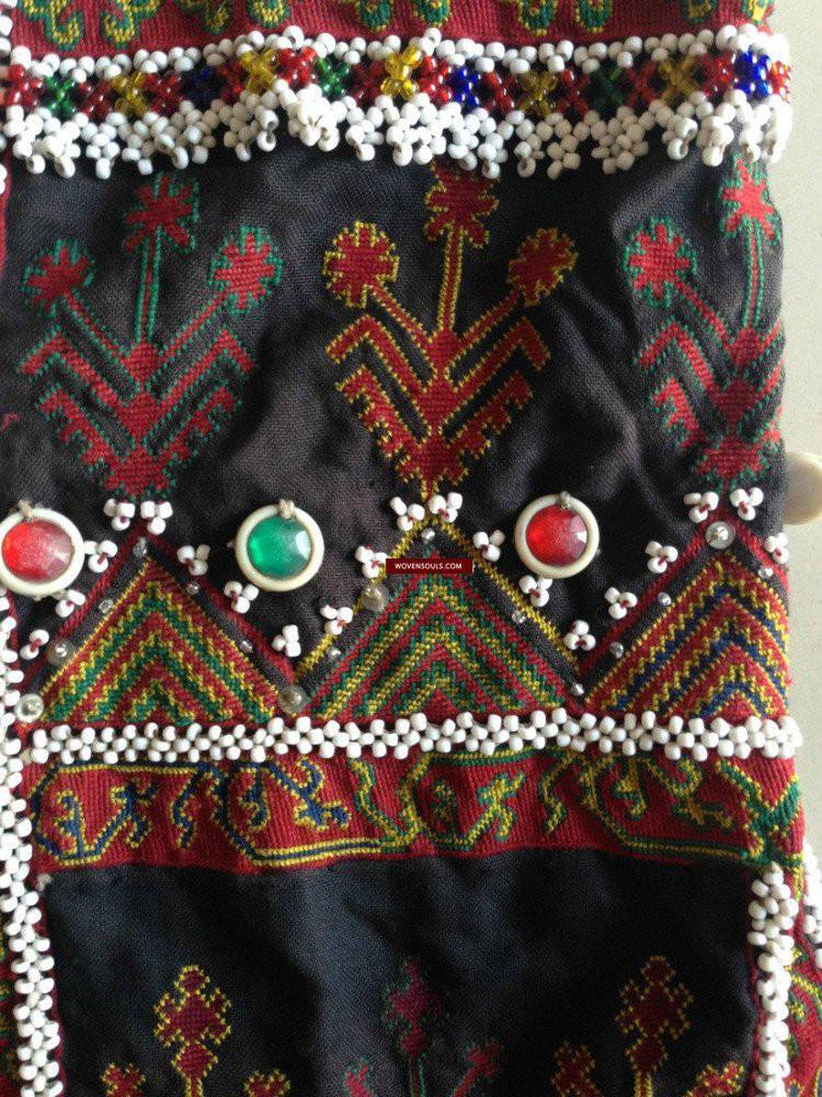 767 Old Kohistan Embroidered Vest for Child-WOVENSOULS-Antique-Vintage-Textiles-Art-Decor