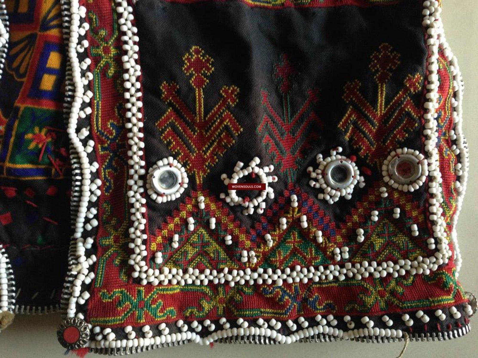 767 Old Kohistan Embroidered Vest for Child-WOVENSOULS-Antique-Vintage-Textiles-Art-Decor