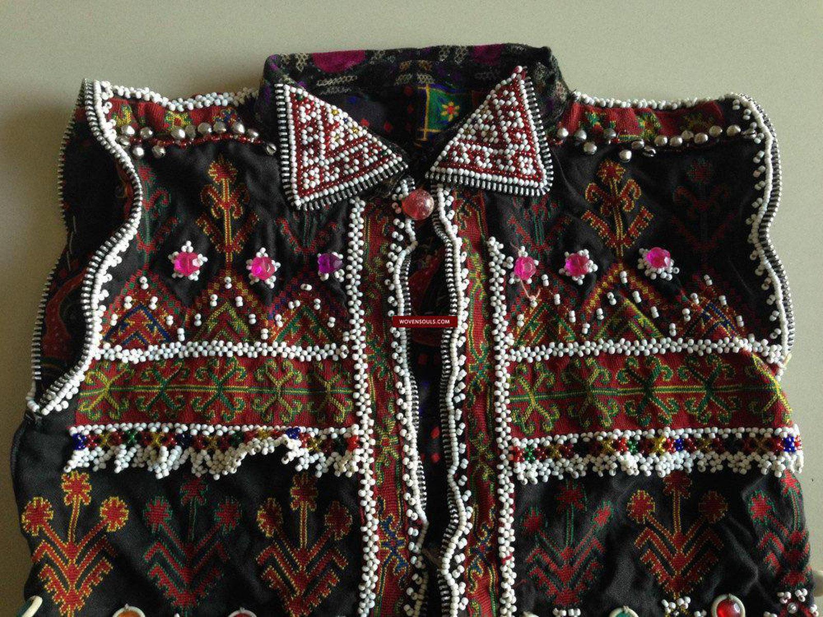 767 Old Kohistan Embroidered Vest for Child-WOVENSOULS-Antique-Vintage-Textiles-Art-Decor