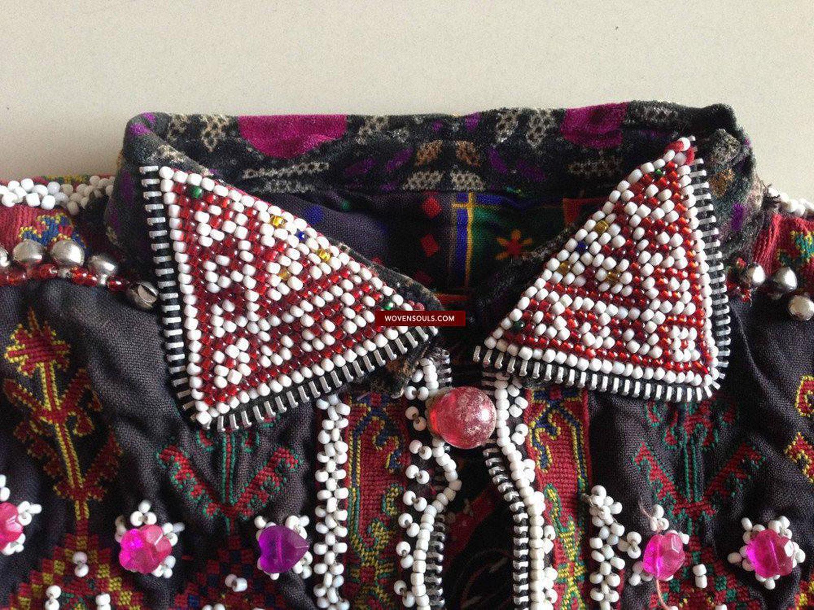 767 Old Kohistan Embroidered Vest for Child-WOVENSOULS-Antique-Vintage-Textiles-Art-Decor