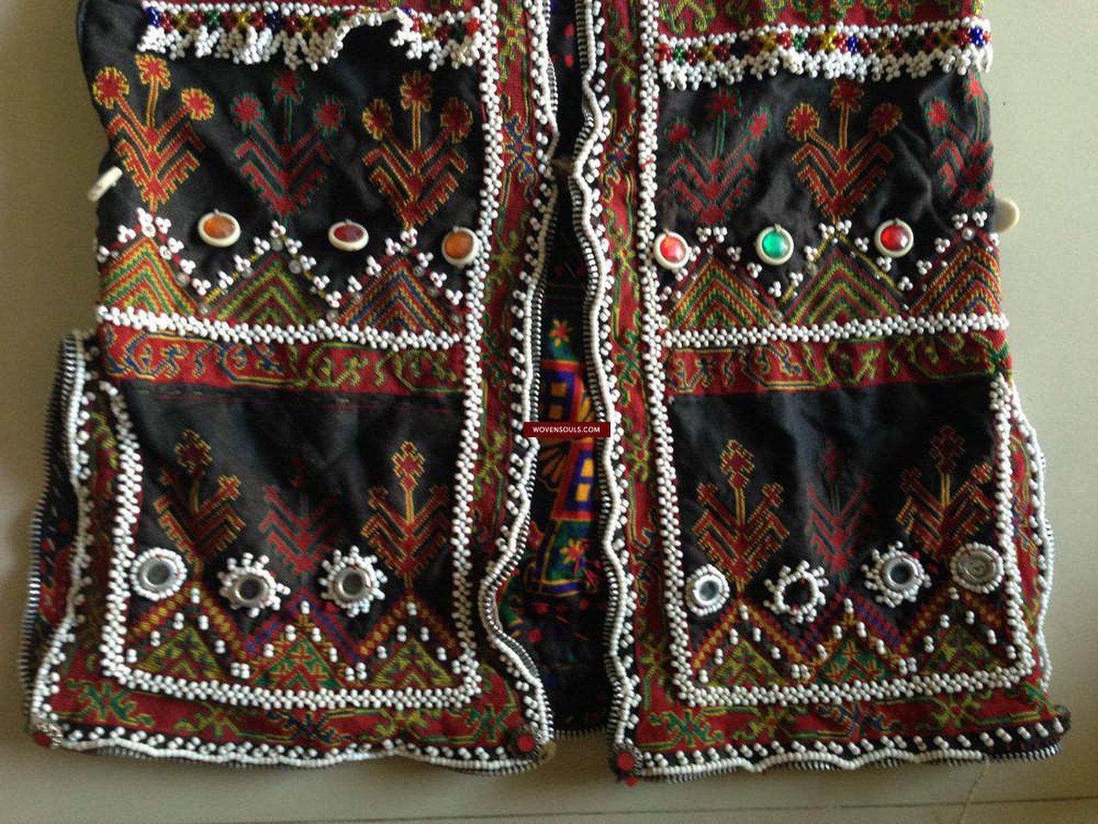 767 Old Kohistan Embroidered Vest for Child-WOVENSOULS-Antique-Vintage-Textiles-Art-Decor