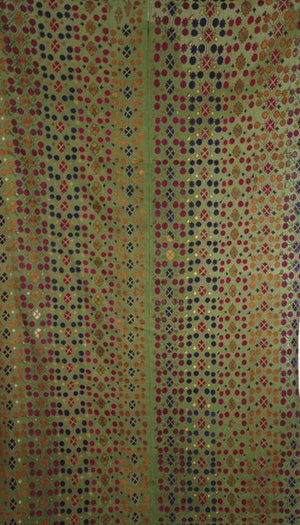 770 Rare Green Antique Swat Valley Shawl textile-WOVENSOULS-Antique-Vintage-Textiles-Art-Decor