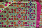 770 Rare Green Antique Swat Valley Shawl textile-WOVENSOULS-Antique-Vintage-Textiles-Art-Decor