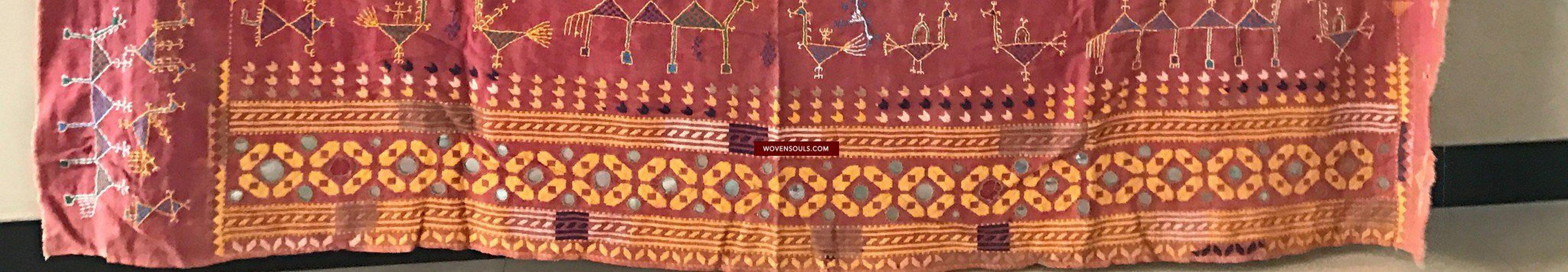 777 SOLD Shekhawati Bishnoi Shawl Rajasthan Textile-WOVENSOULS-Antique-Vintage-Textiles-Art-Decor