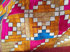 788 Rare Old Cowrie Shell Phulkari Bagh Textile with Blue-WOVENSOULS-Antique-Vintage-Textiles-Art-Decor