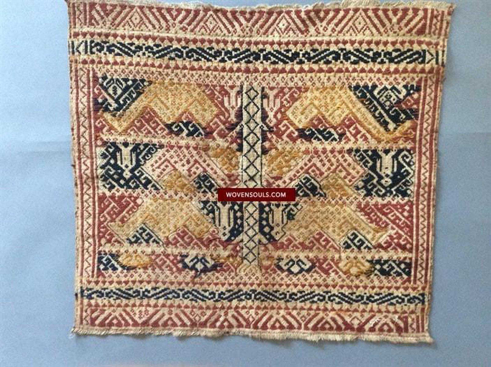 793 Antique Yellow Sumatra Tampan-WOVENSOULS-Antique-Vintage-Textiles-Art-Decor