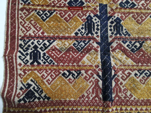 793 Antique Yellow Sumatra Tampan-WOVENSOULS-Antique-Vintage-Textiles-Art-Decor