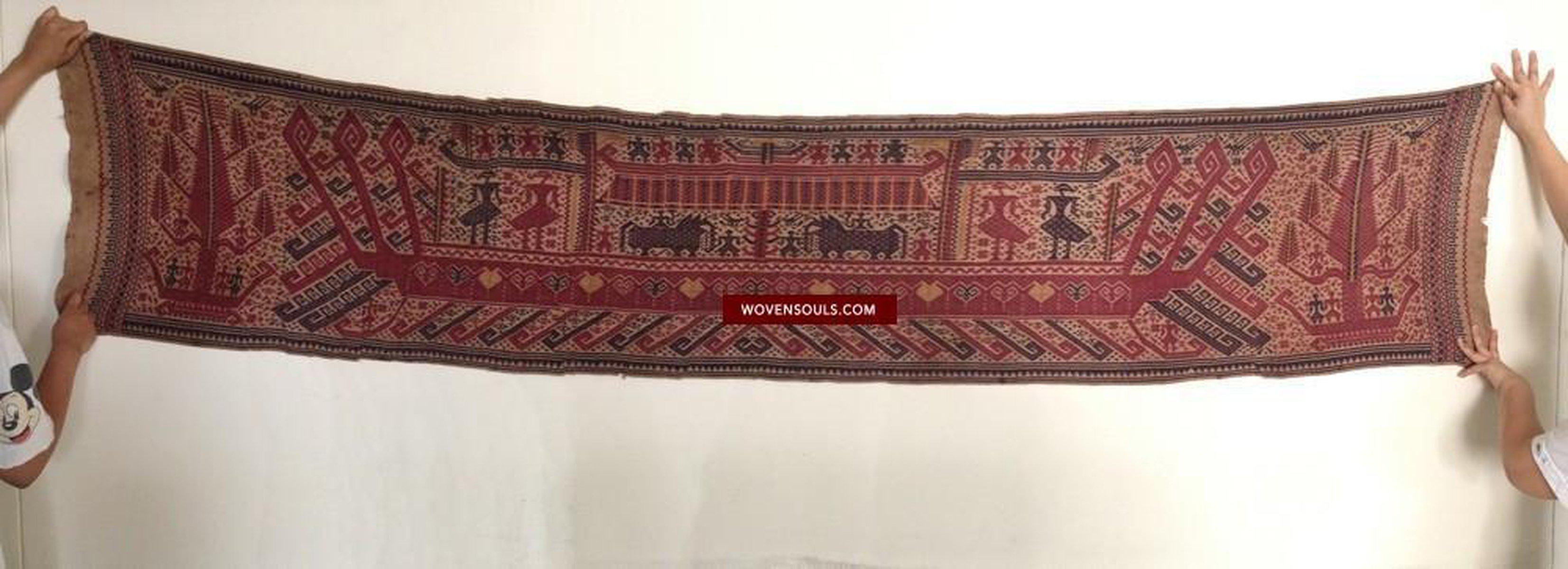 796 Antique Palepai Tampan Ship Cloth Sumatran Textile-WOVENSOULS-Antique-Vintage-Textiles-Art-Decor