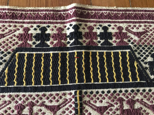 797 Old Sumatra Weaving - Tatibin - Large Ship Cloth Tampan Textile-WOVENSOULS-Antique-Vintage-Textiles-Art-Decor