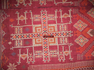 802 Shekhawati Bishnoi Shawl Rajasthan Textile Art-WOVENSOULS-Antique-Vintage-Textiles-Art-Decor