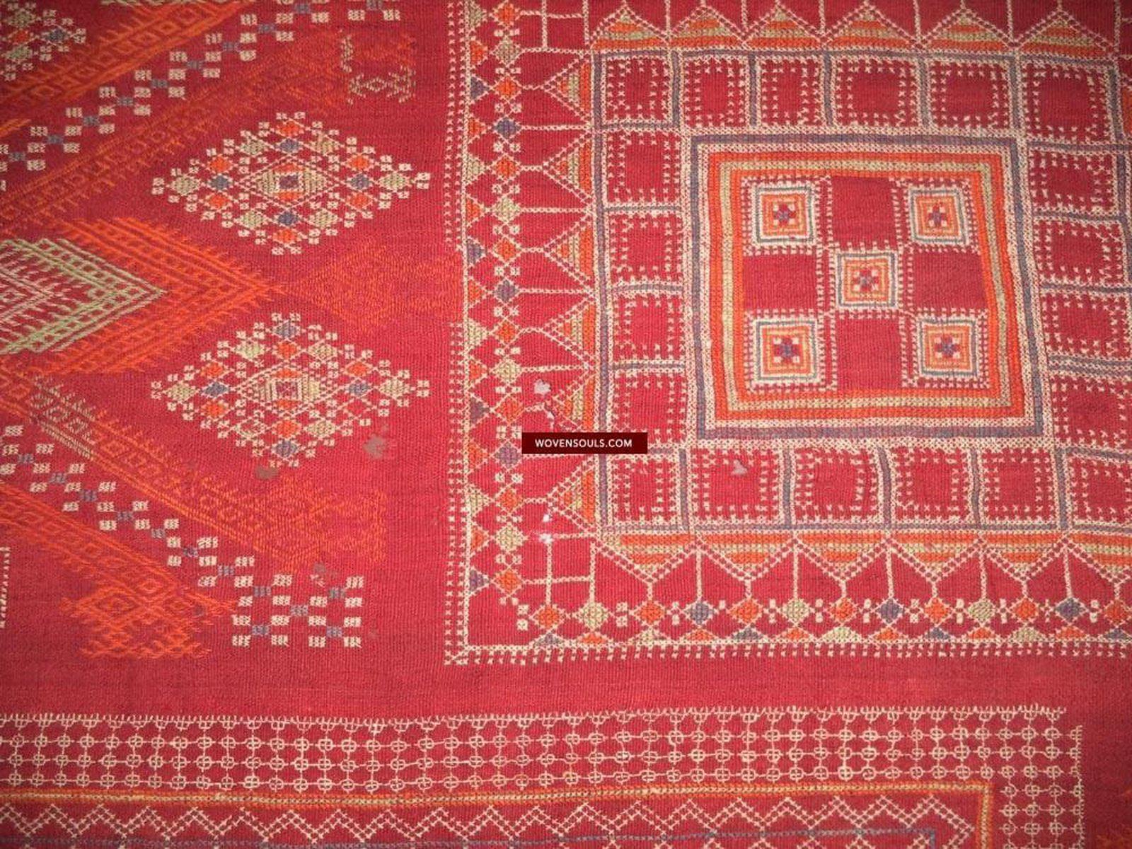 803 Shekhawati Bishnoi Shawl Rajasthan Textile Art-WOVENSOULS-Antique-Vintage-Textiles-Art-Decor