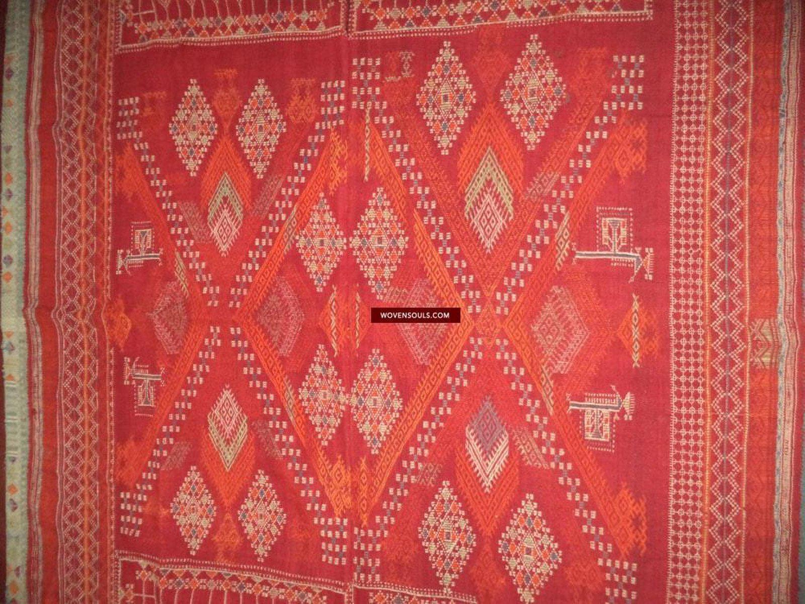 803 Shekhawati Bishnoi Shawl Rajasthan Textile Art-WOVENSOULS-Antique-Vintage-Textiles-Art-Decor