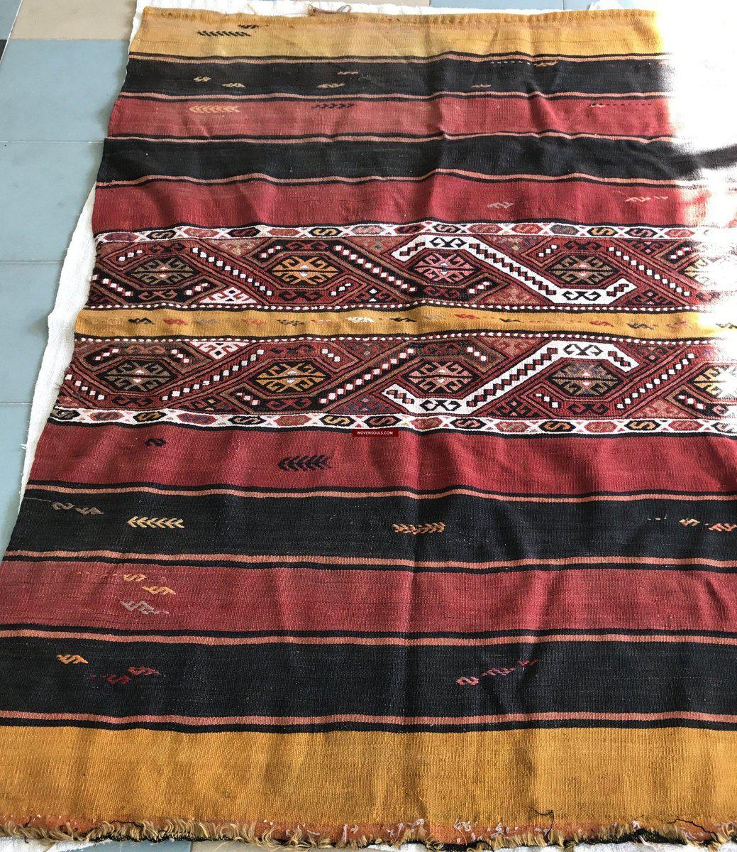 804 Old Anatolian Chuval - Striking Colors-WOVENSOULS-Antique-Vintage-Textiles-Art-Decor
