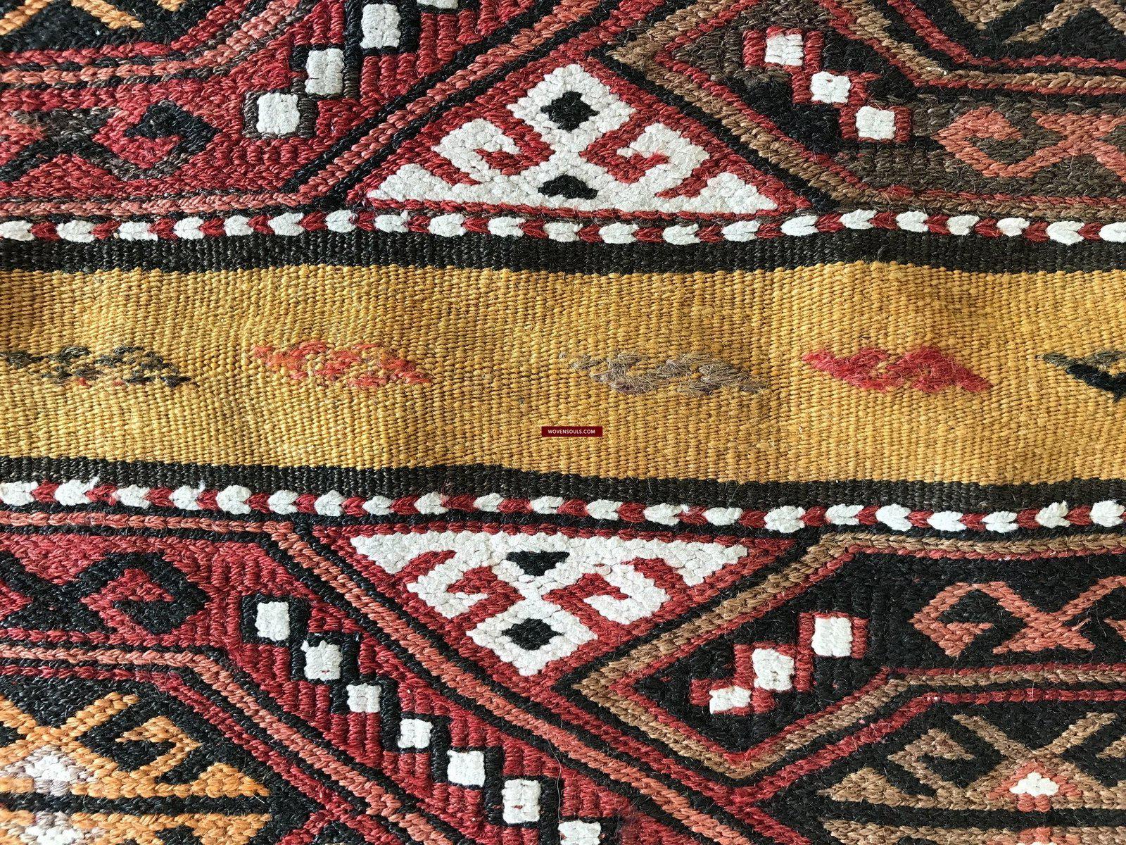 804 Old Anatolian Chuval - Striking Colors-WOVENSOULS-Antique-Vintage-Textiles-Art-Decor