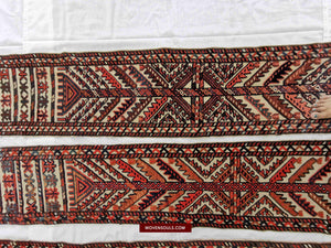806 SOLD Complete Vintage Turkmen Yolami Tend Band with Pile Weaving-WOVENSOULS-Antique-Vintage-Textiles-Art-Decor