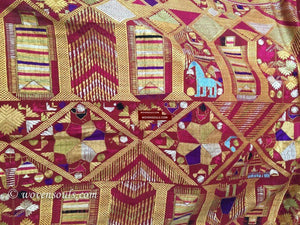 807 SOLD Darshan Dwar Phulkari Bagh textile-WOVENSOULS-Antique-Vintage-Textiles-Art-Decor