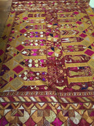 808 Antique Darshan Dwar Phulkari Bagh Textile - Wedding Scene-WOVENSOULS-Antique-Vintage-Textiles-Art-Decor