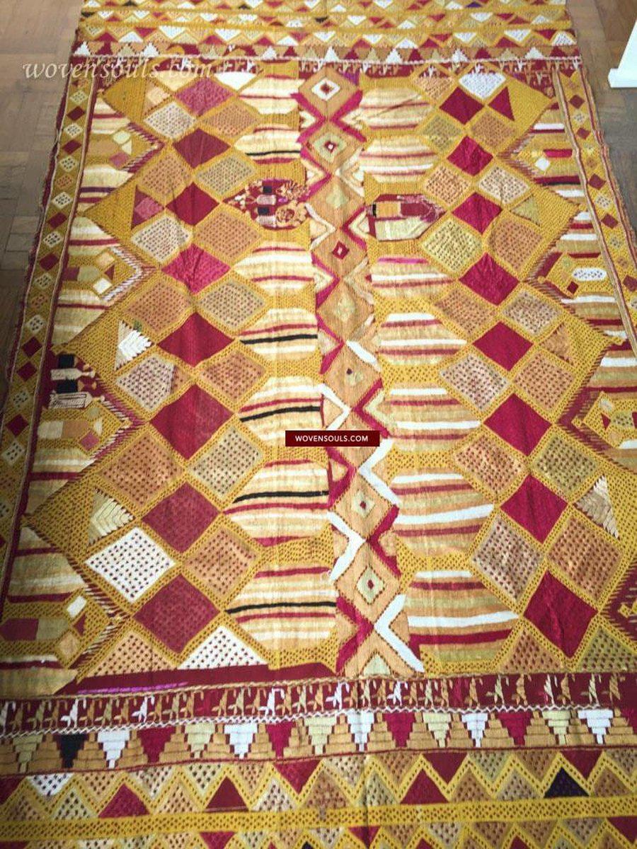 810 Darshan Dwar Phulkari Bagh textile-WOVENSOULS-Antique-Vintage-Textiles-Art-Decor