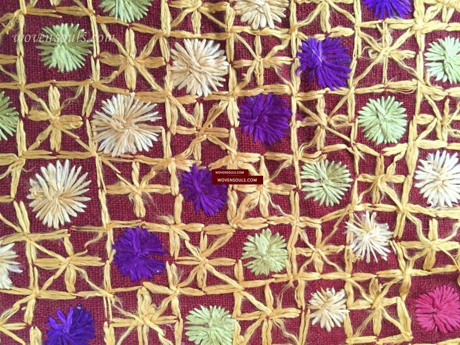 812 SOLD Bagh Phulkari Textile / Sold-WOVENSOULS-Antique-Vintage-Textiles-Art-Decor