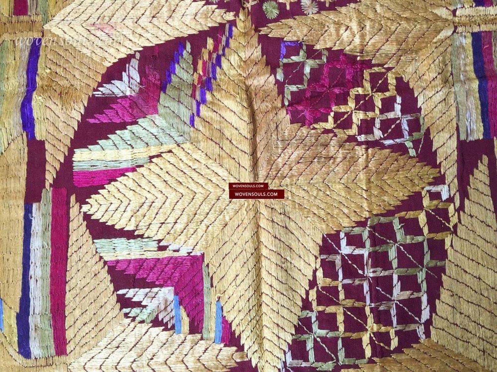 812 SOLD Bagh Phulkari Textile / Sold-WOVENSOULS-Antique-Vintage-Textiles-Art-Decor