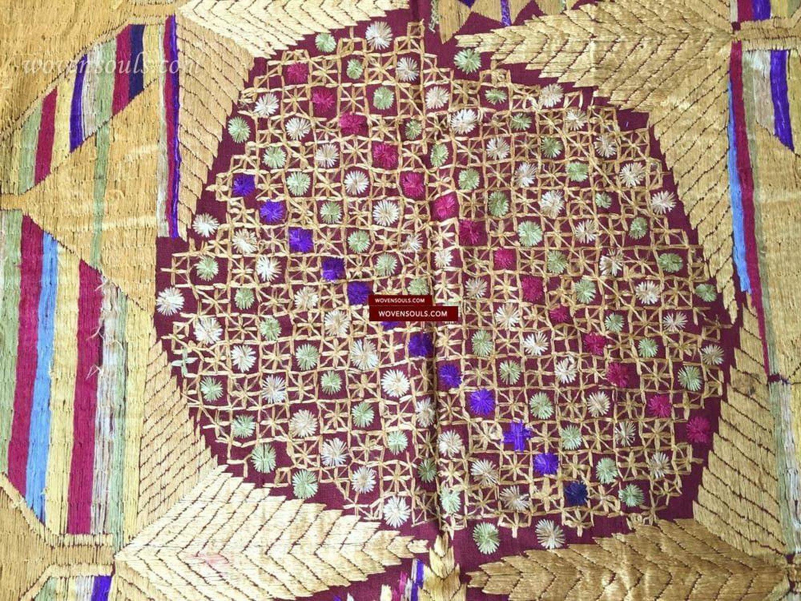 812 SOLD Bagh Phulkari Textile / Sold-WOVENSOULS-Antique-Vintage-Textiles-Art-Decor