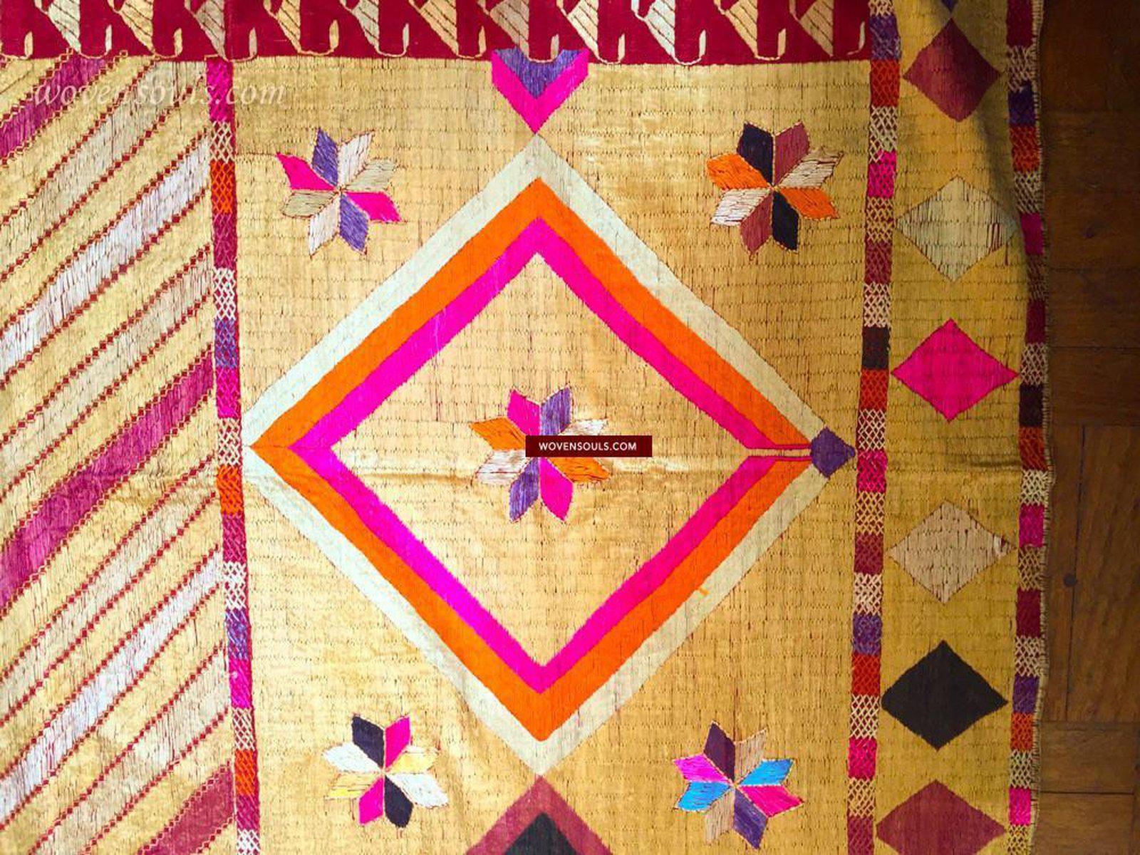 813 SOLD Phulkari Bagh Textile - Masterpiece-WOVENSOULS-Antique-Vintage-Textiles-Art-Decor