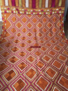 819 Bagh Phulkari - Diamonds with Borders-WOVENSOULS-Antique-Vintage-Textiles-Art-Decor