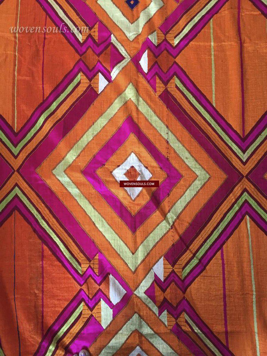 823 SOLD Phulkari Bagh with rare Char Bagh Pattern-WOVENSOULS-Antique-Vintage-Textiles-Art-Decor