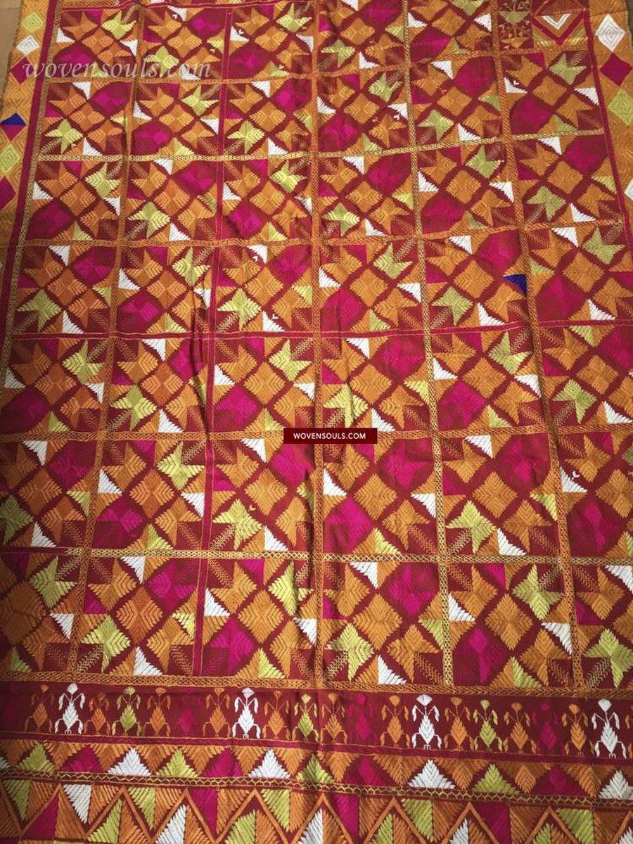 826 Phulkari Bagh with superb Nazar Butti-WOVENSOULS-Antique-Vintage-Textiles-Art-Decor