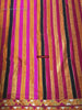 828 Unusual Striking Bagh Phulkari with Stripes-WOVENSOULS-Antique-Vintage-Textiles-Art-Decor