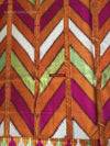 829 Lehariya Bagh Phulkari Silk Floss Embroidery Shawl from Punjab-WOVENSOULS-Antique-Vintage-Textiles-Art-Decor