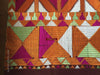 829 Lehariya Bagh Phulkari Silk Floss Embroidery Shawl from Punjab-WOVENSOULS-Antique-Vintage-Textiles-Art-Decor