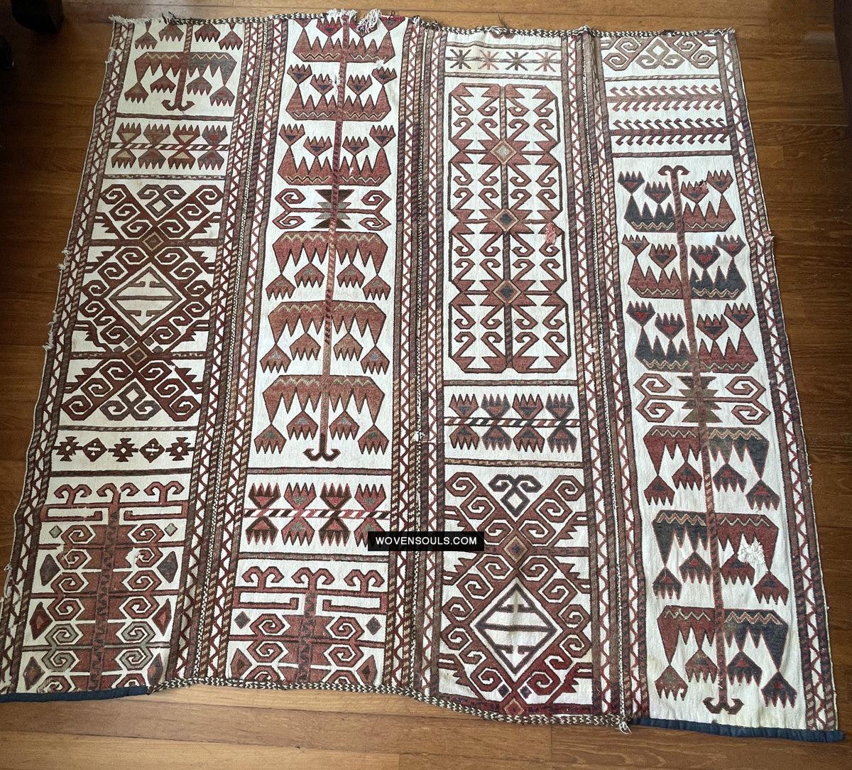 830 Antique Karakalpak Qarakalpak Tent Band Panels-WOVENSOULS Antique Textiles &amp; Art Gallery