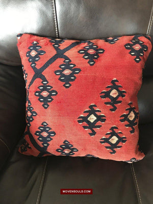 831 Set of 6 Upclycled Sarkoy Kilim Fragment Cushions-WOVENSOULS-Antique-Vintage-Textiles-Art-Decor