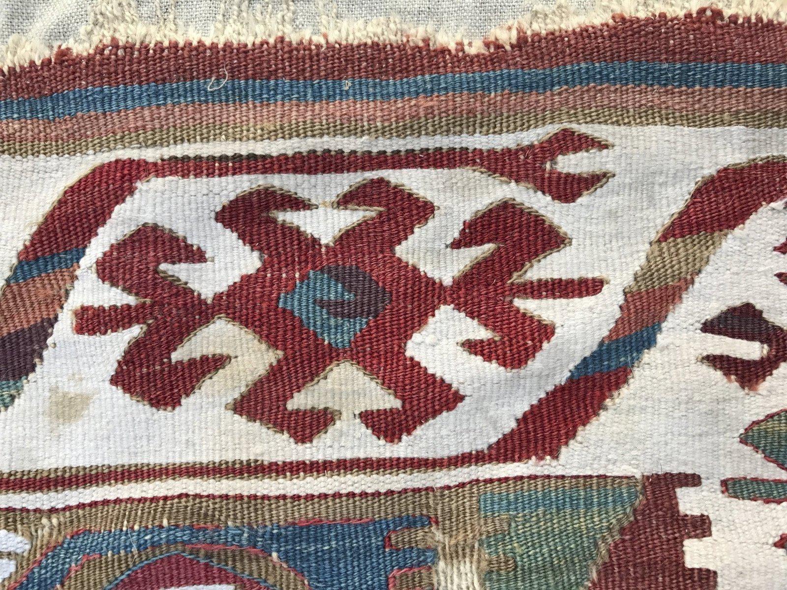 832 Pair of Antique Anatolian Kilim Mounted Fragments - Gorgeous White Borders - Gallery-2-WOVENSOULS-Antique-Vintage-Textiles-Art-Decor