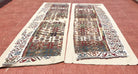 832 Pair of Antique Anatolian Kilim Mounted Fragments - Gorgeous White Borders - Gallery-2-WOVENSOULS-Antique-Vintage-Textiles-Art-Decor