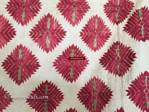 836 Phulkari Bagh Floral Thirma-WOVENSOULS-Antique-Vintage-Textiles-Art-Decor