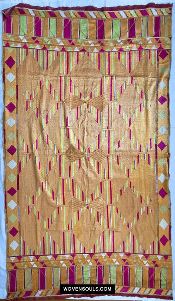 837 Creative Art - Large Layout Bagh Phulkari-WOVENSOULS Antique Textiles & Art Gallery