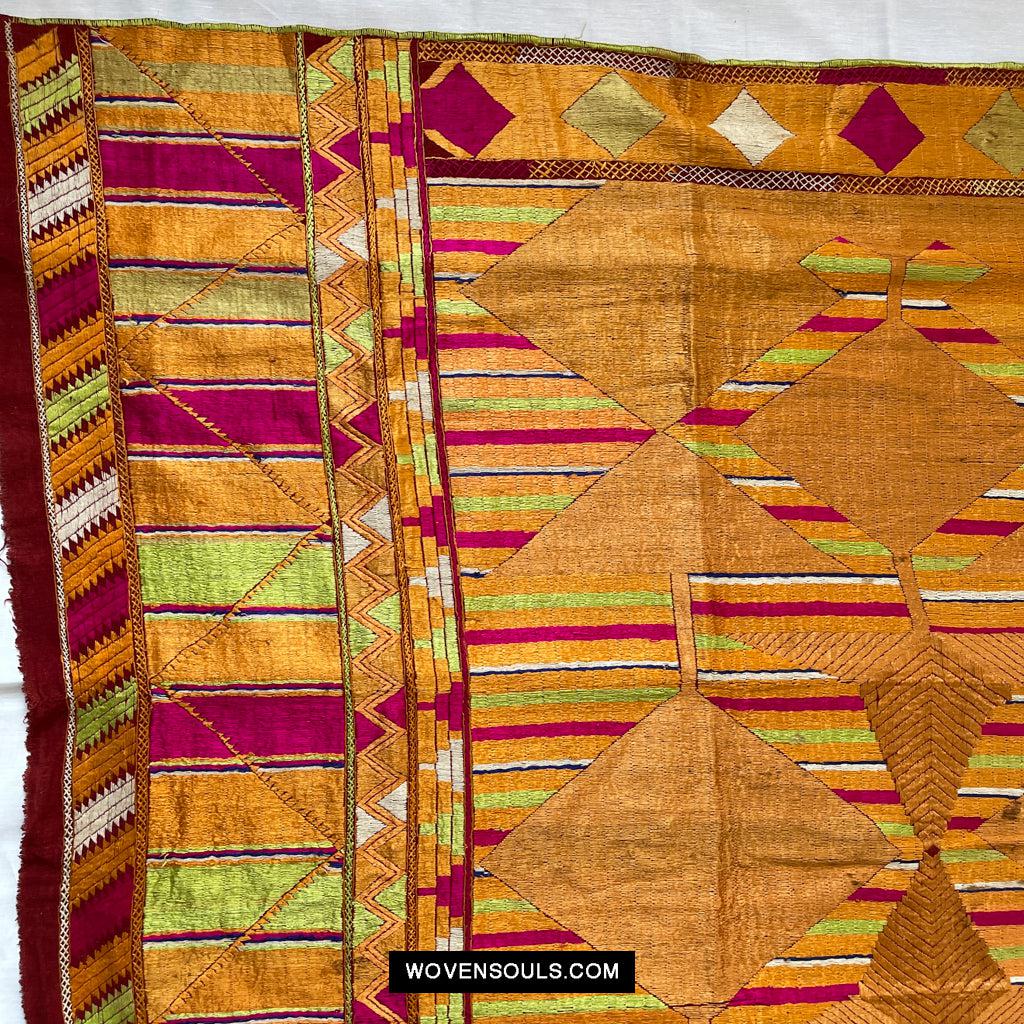 837 Creative Art - Large Layout Bagh Phulkari-WOVENSOULS Antique Textiles &amp; Art Gallery