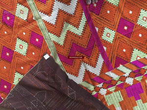 838 SOLD Phulkari Bagh-WOVENSOULS-Antique-Vintage-Textiles-Art-Decor
